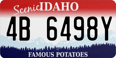 ID license plate 4B6498Y