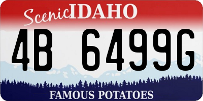 ID license plate 4B6499G