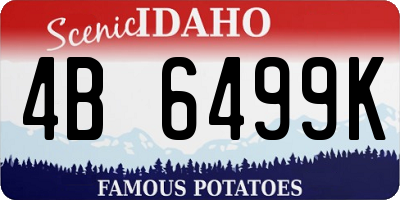 ID license plate 4B6499K