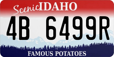 ID license plate 4B6499R