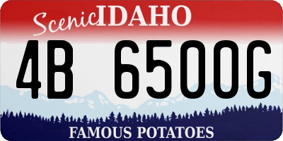 ID license plate 4B6500G