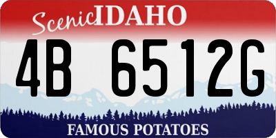 ID license plate 4B6512G