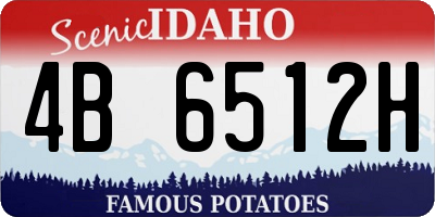 ID license plate 4B6512H