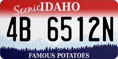 ID license plate 4B6512N