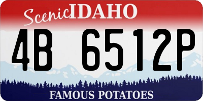 ID license plate 4B6512P