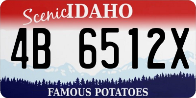 ID license plate 4B6512X