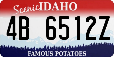 ID license plate 4B6512Z