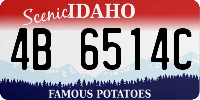 ID license plate 4B6514C