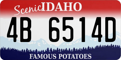 ID license plate 4B6514D