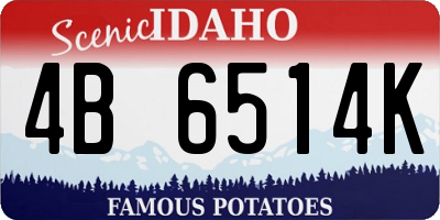 ID license plate 4B6514K