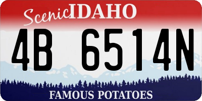 ID license plate 4B6514N