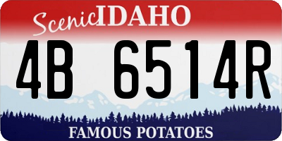 ID license plate 4B6514R