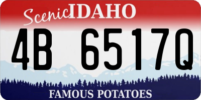 ID license plate 4B6517Q