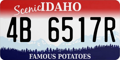 ID license plate 4B6517R