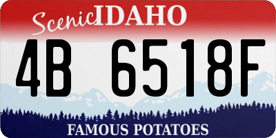ID license plate 4B6518F