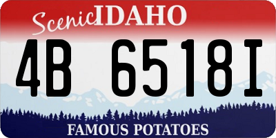 ID license plate 4B6518I
