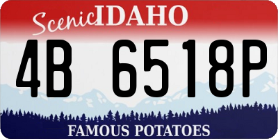 ID license plate 4B6518P