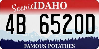 ID license plate 4B6520D