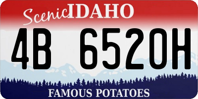 ID license plate 4B6520H