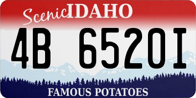 ID license plate 4B6520I