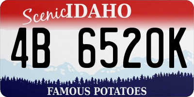 ID license plate 4B6520K