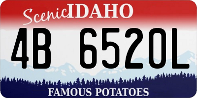 ID license plate 4B6520L