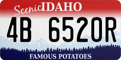 ID license plate 4B6520R