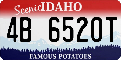 ID license plate 4B6520T