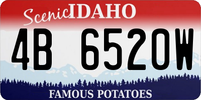 ID license plate 4B6520W