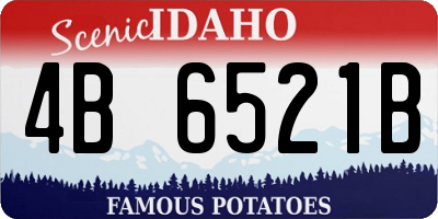 ID license plate 4B6521B