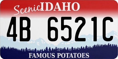 ID license plate 4B6521C