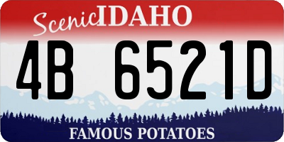 ID license plate 4B6521D