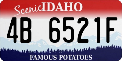 ID license plate 4B6521F