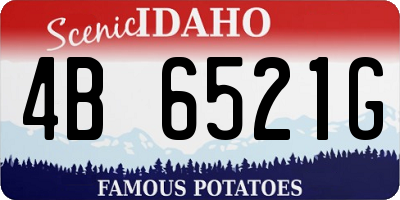 ID license plate 4B6521G