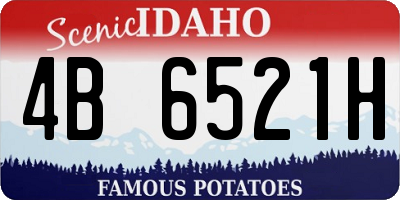 ID license plate 4B6521H