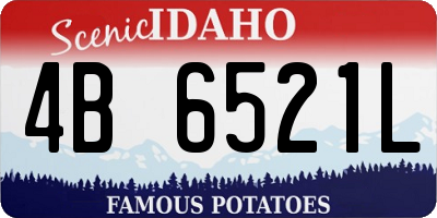ID license plate 4B6521L