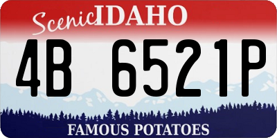 ID license plate 4B6521P