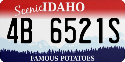 ID license plate 4B6521S
