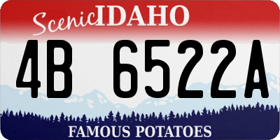 ID license plate 4B6522A