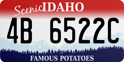 ID license plate 4B6522C