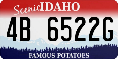 ID license plate 4B6522G