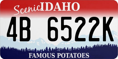 ID license plate 4B6522K