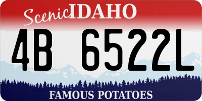ID license plate 4B6522L