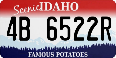 ID license plate 4B6522R