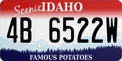 ID license plate 4B6522W
