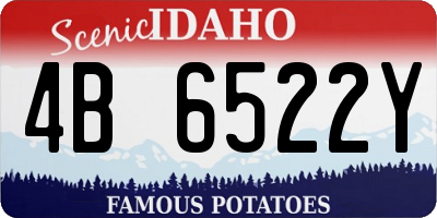 ID license plate 4B6522Y