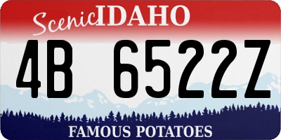 ID license plate 4B6522Z
