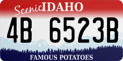 ID license plate 4B6523B