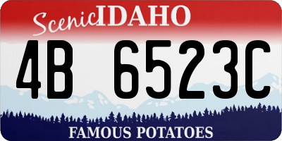 ID license plate 4B6523C
