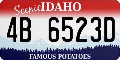 ID license plate 4B6523D
